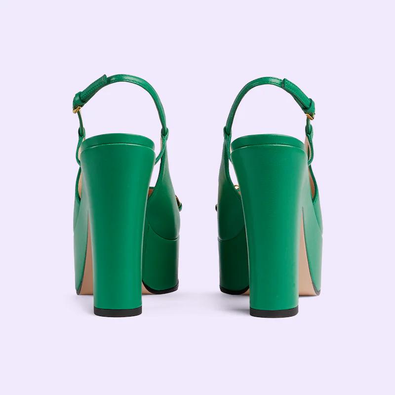 Giày Gucci High Heel Pump Nữ Xanh