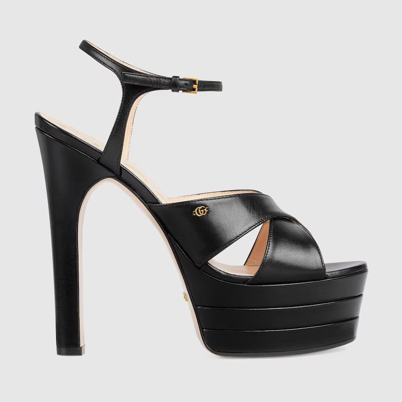 Giày Gucci Platform Sandal Nữ Đen