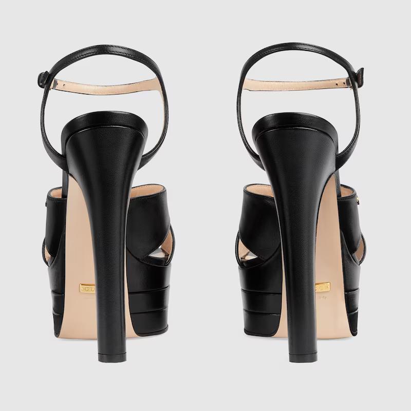 Giày Gucci Platform Sandal Nữ Đen