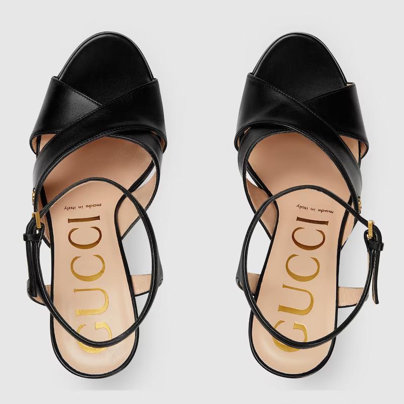 Giày Gucci Platform Sandal Nữ Đen