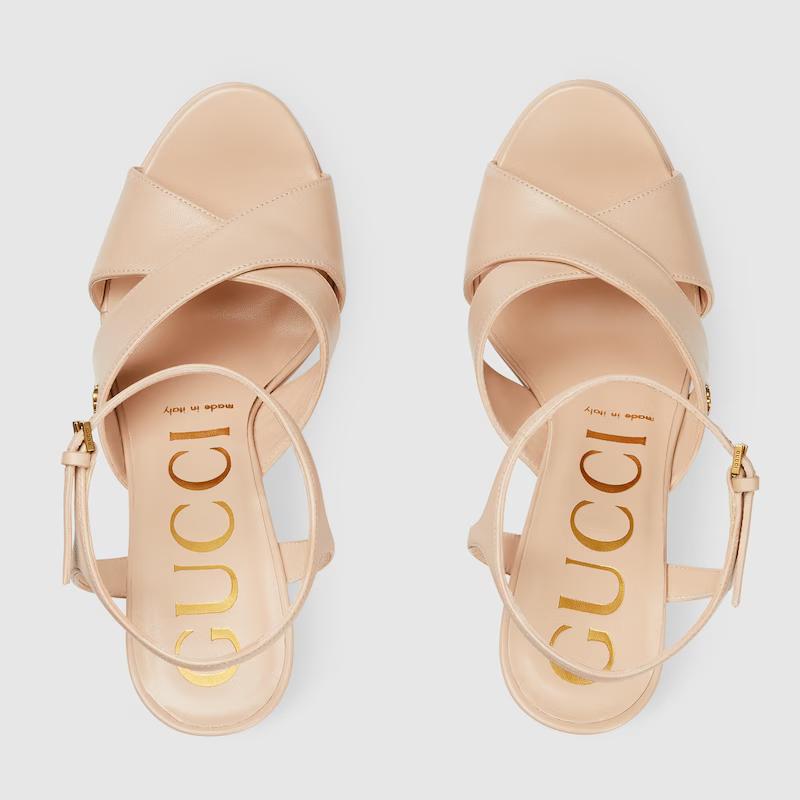 Giày Gucci Platform Sandal Nữ Hồng