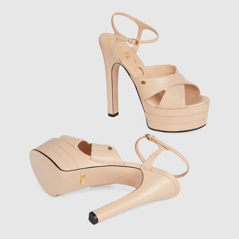 Giày Gucci Platform Sandal Nữ Hồng