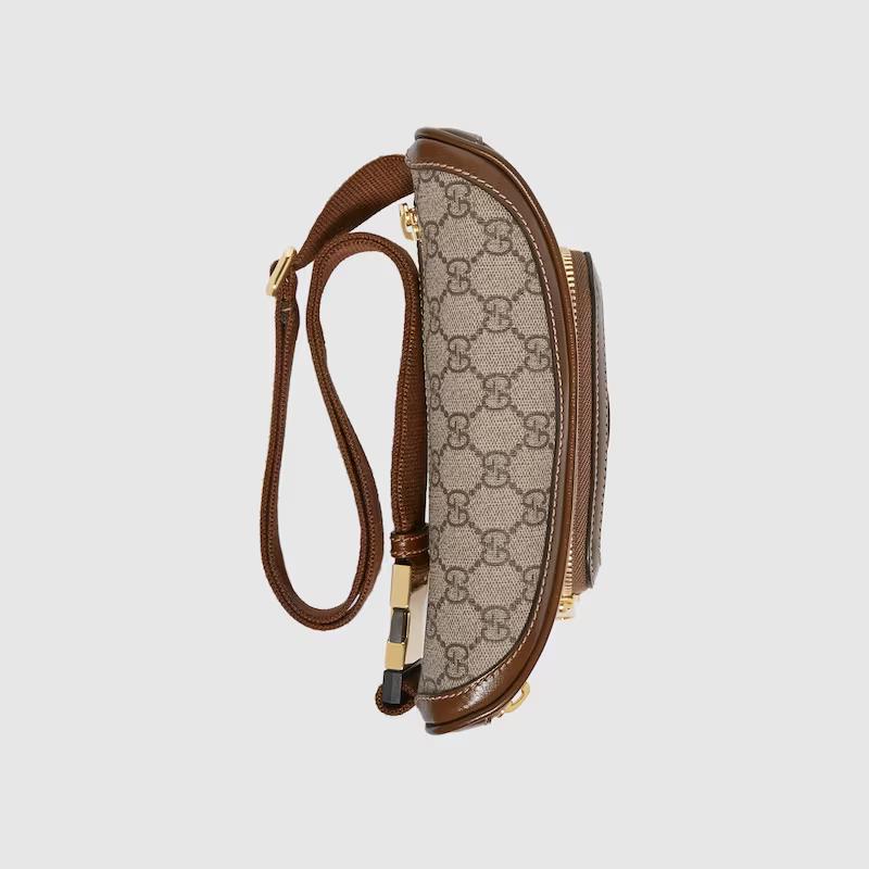 Túi Gucci Belt Bag With Interlocking G Nam Màu Da