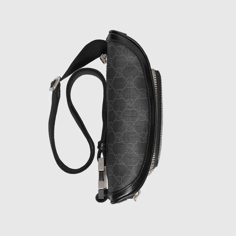 Túi Gucci Belt Bag With Interlocking G Nam Màu Đen