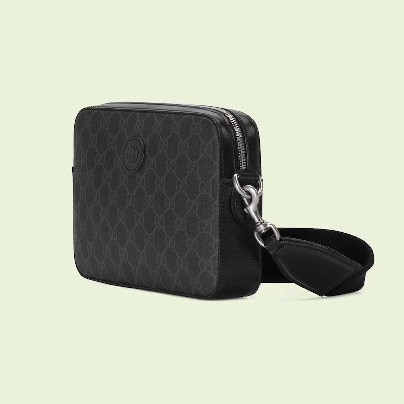 Túi Gucci Shoulder Bag With Interlocking G Nam Màu Đen Xám