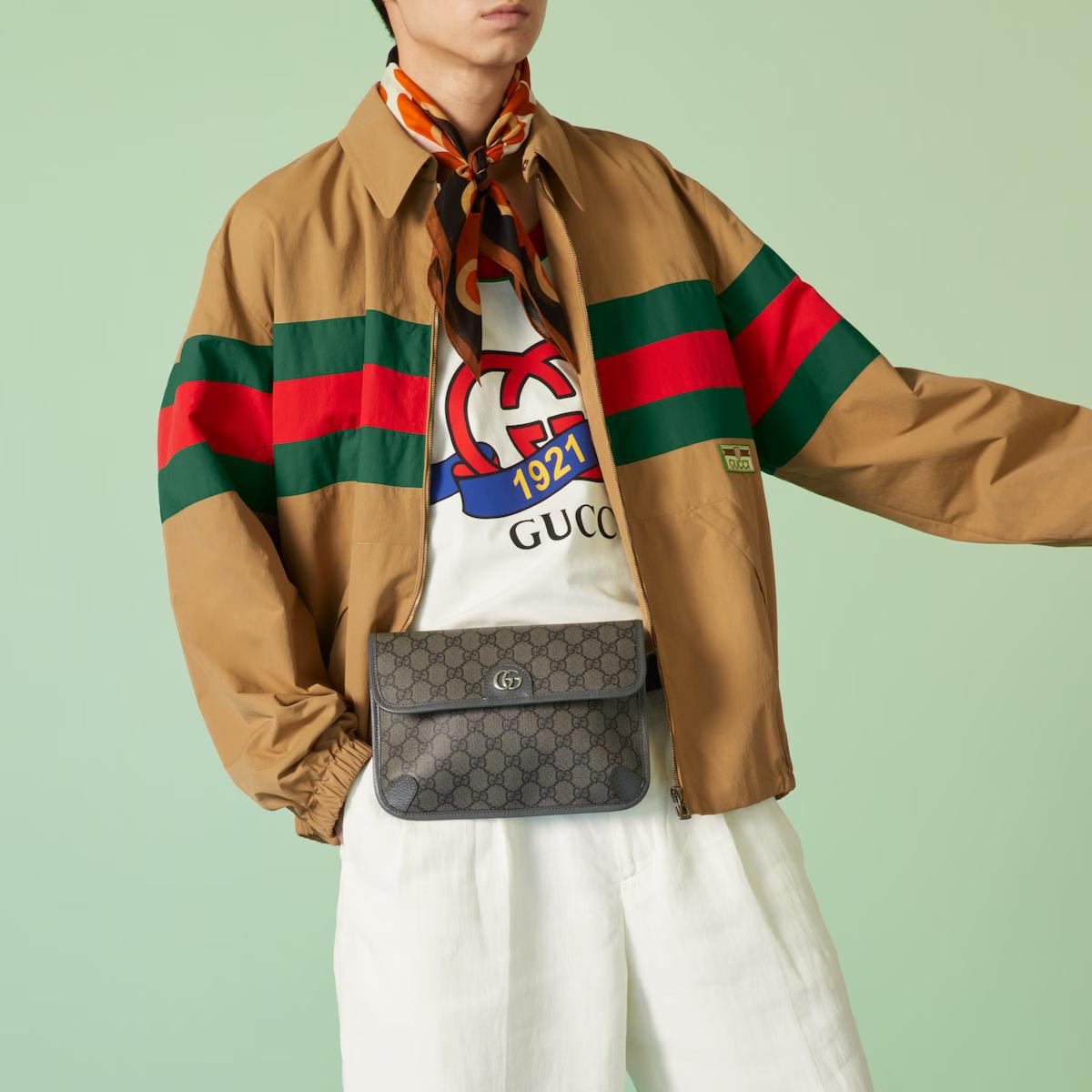 Túi Gucci Ophidia Gg Small Belt Bag Nam Màu Xám