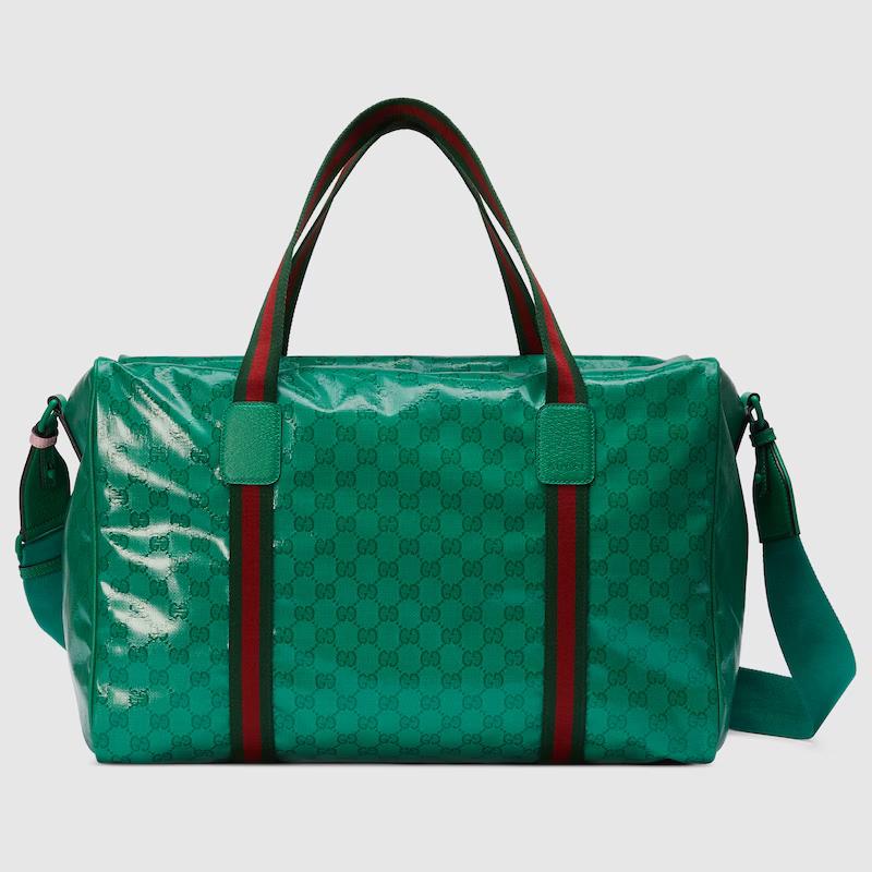 Túi Gucci Large Duffle Bag With Web Nam Màu Xanh