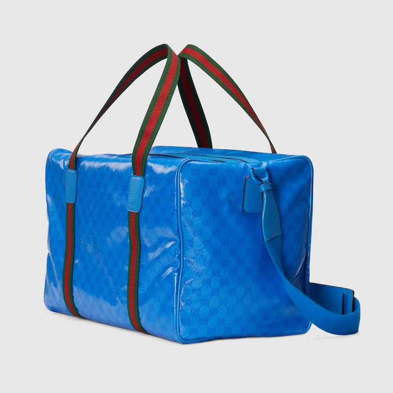 Túi Gucci Large Duffle Bag With Web Nam Màu Xanh Đỏ