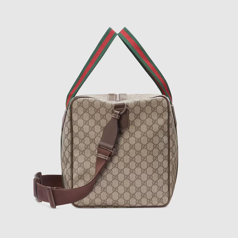 Túi Gucci Large Duffle Bag With Web Nam Màu Da