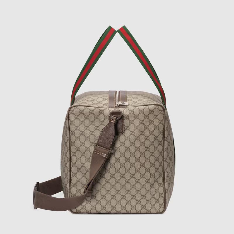 Túi Gucci Maxi Duffle Bag With Web Nam Màu Da