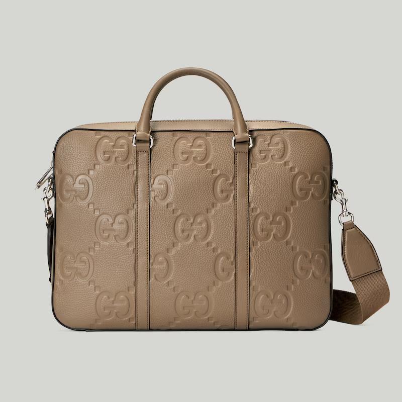 Túi Gucci Jumbo Gg Briefcase Nam Nâu