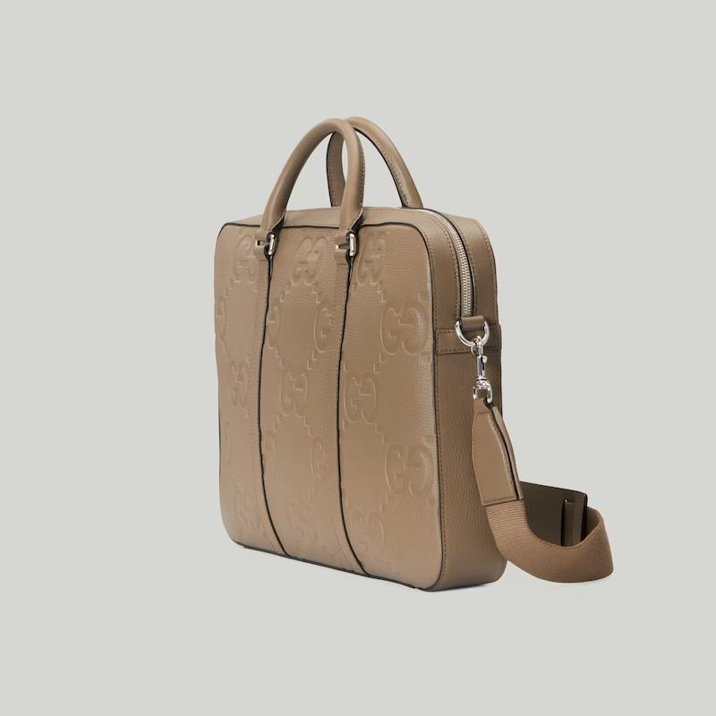 Túi Gucci Jumbo Gg Briefcase Nam Nâu