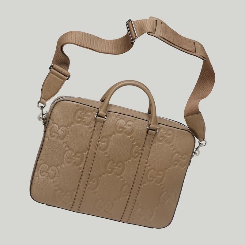 Túi Gucci Jumbo Gg Briefcase Nam Nâu