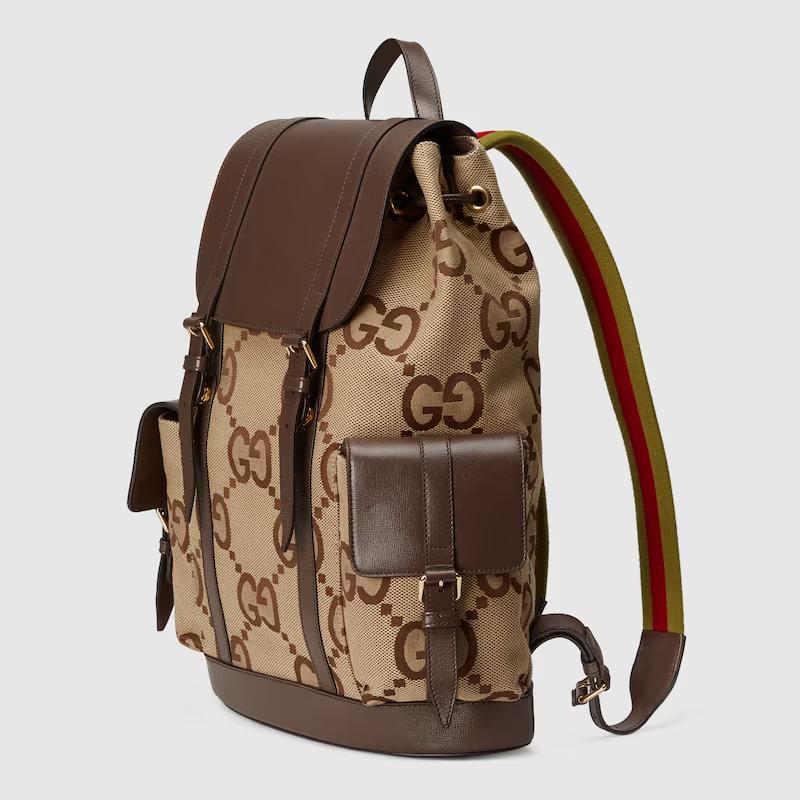 Túi Gucci Jumbo Gg Backpack Nam Màu Da Nâu