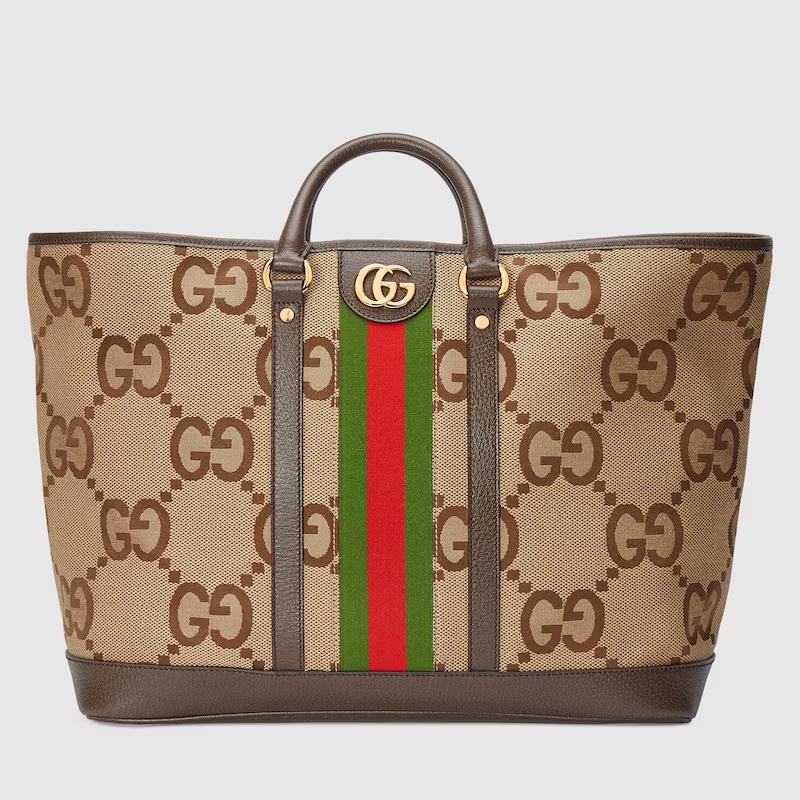 Túi Gucci Jumbo Gg Medium Tote Bag Nam Nâu