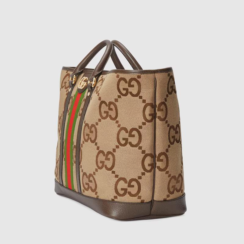 Túi Gucci Jumbo Gg Medium Tote Bag Nam Nâu