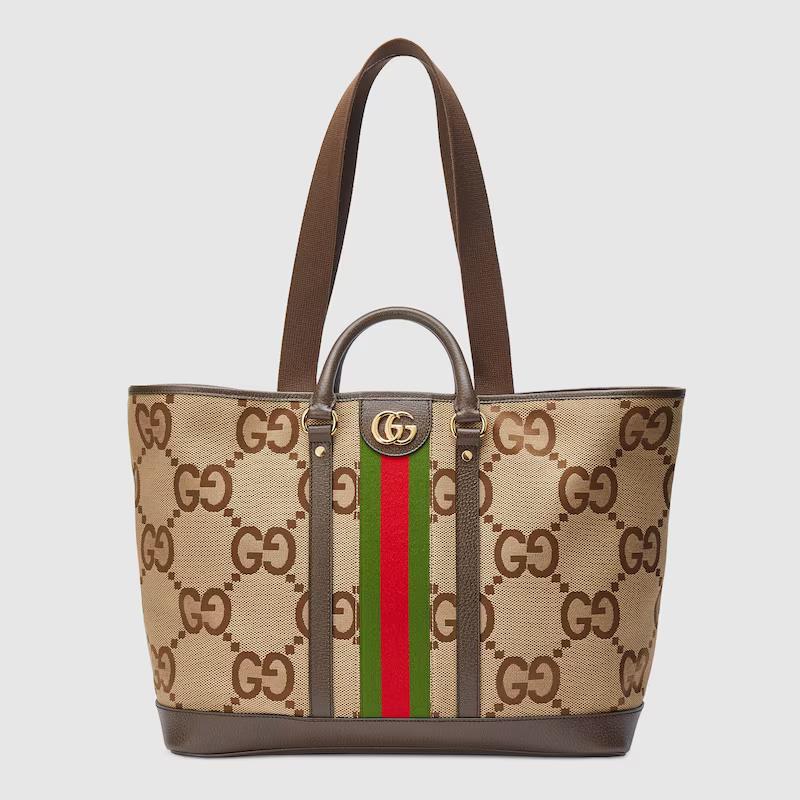 Túi Gucci Jumbo Gg Medium Tote Bag Nam Nâu