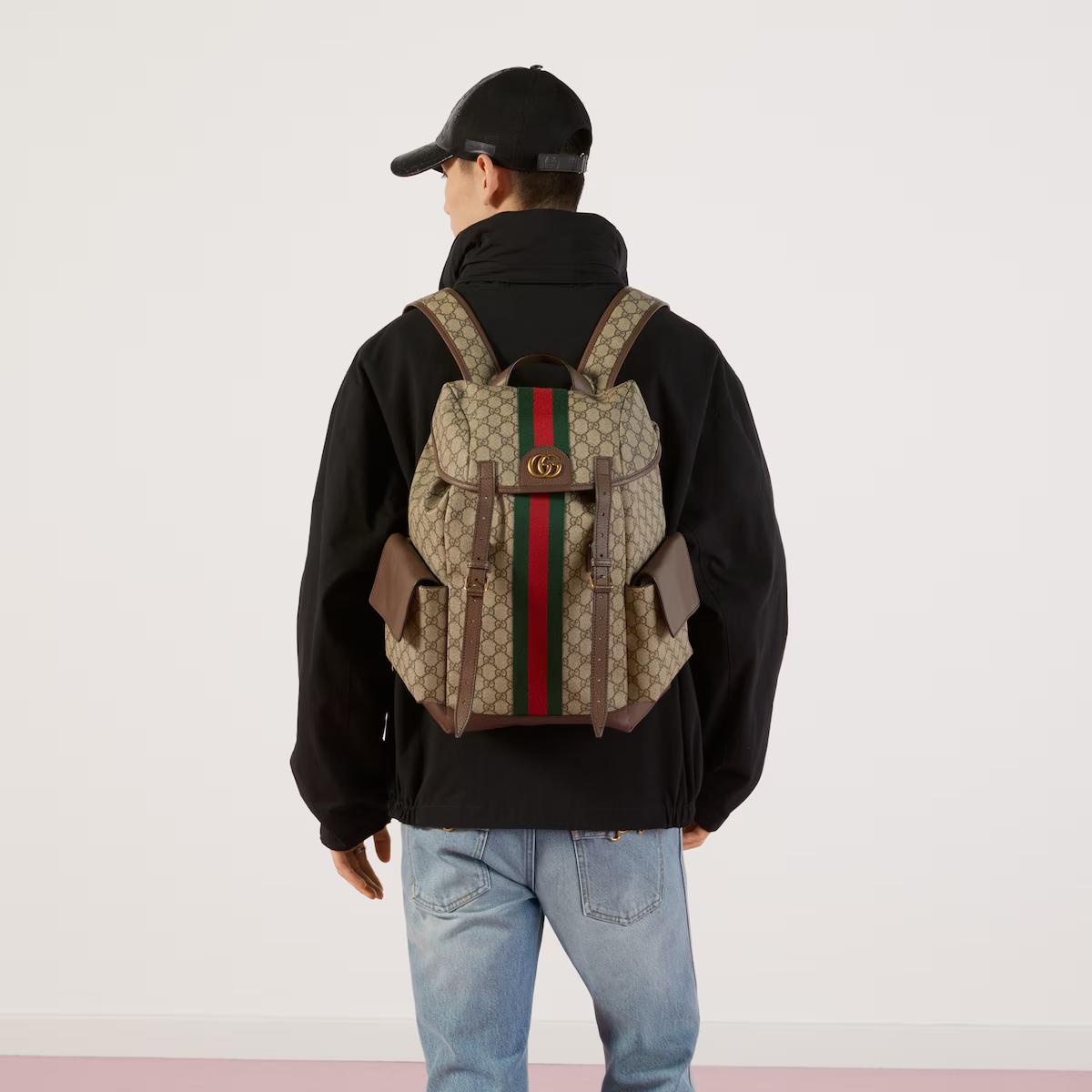 Túi Gucci Ophidia Gg Medium Backpack Nam Màu Da Nâu