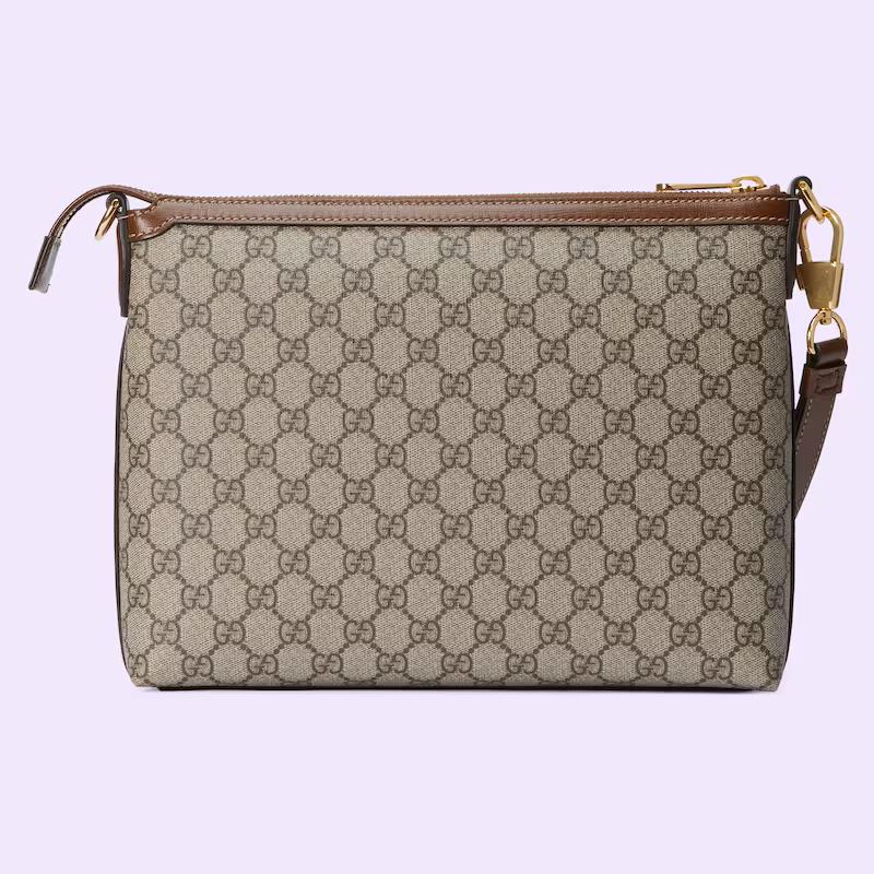 Túi Gucci Messenger Bag With Interlocking G Nam Màu Da Nâu