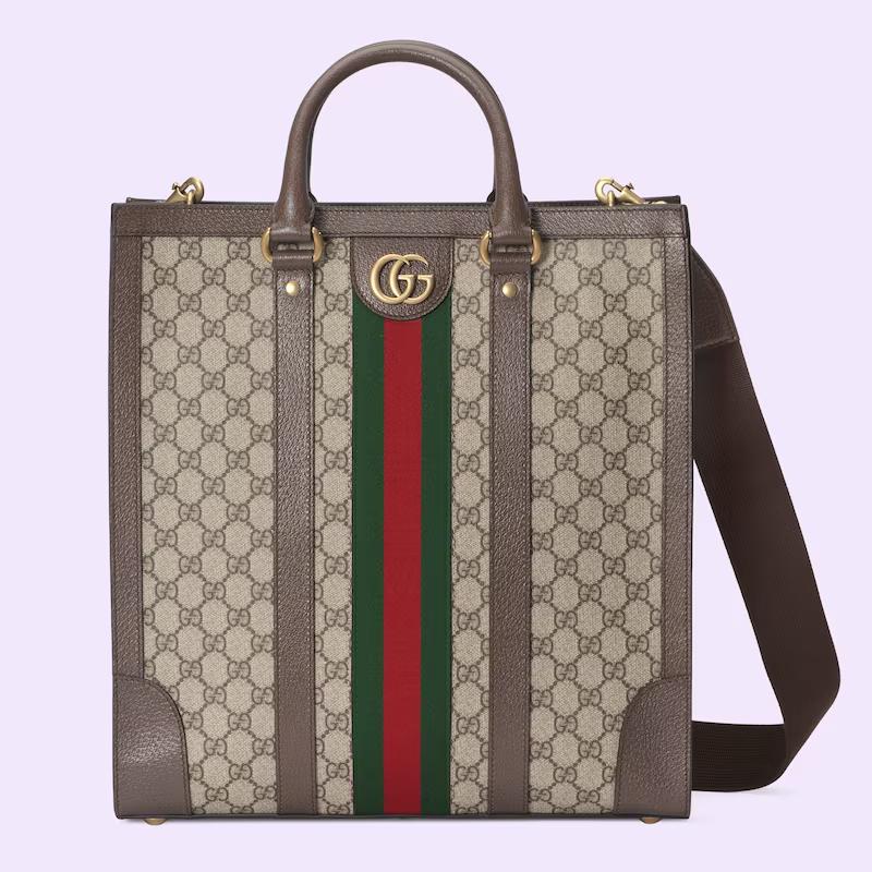 Túi Gucci Ophidia Medium Tote Bag Nam Màu Da Nâu