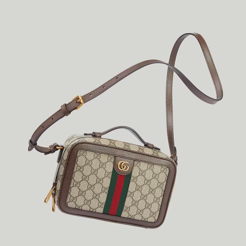 Túi Gucci Ophidia Small Shoulder Bag With Web Nam Màu Da