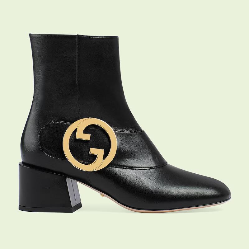 Giày Gucci Blondie Ankle Boot Nữ Đen Cao Cổ