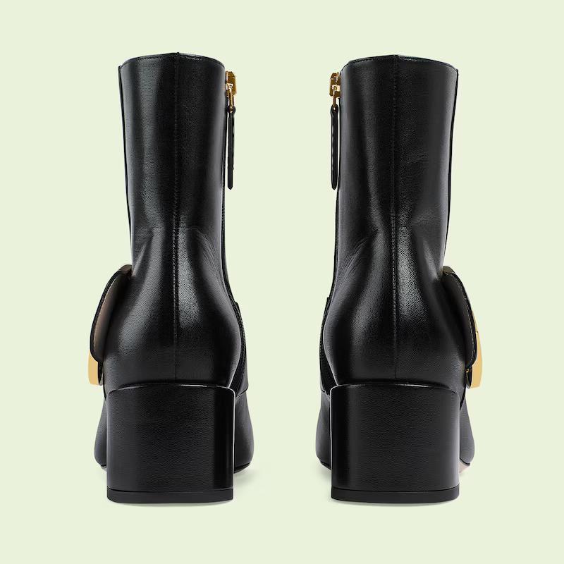 Giày Gucci Blondie Ankle Boot Nữ Đen Cao Cổ