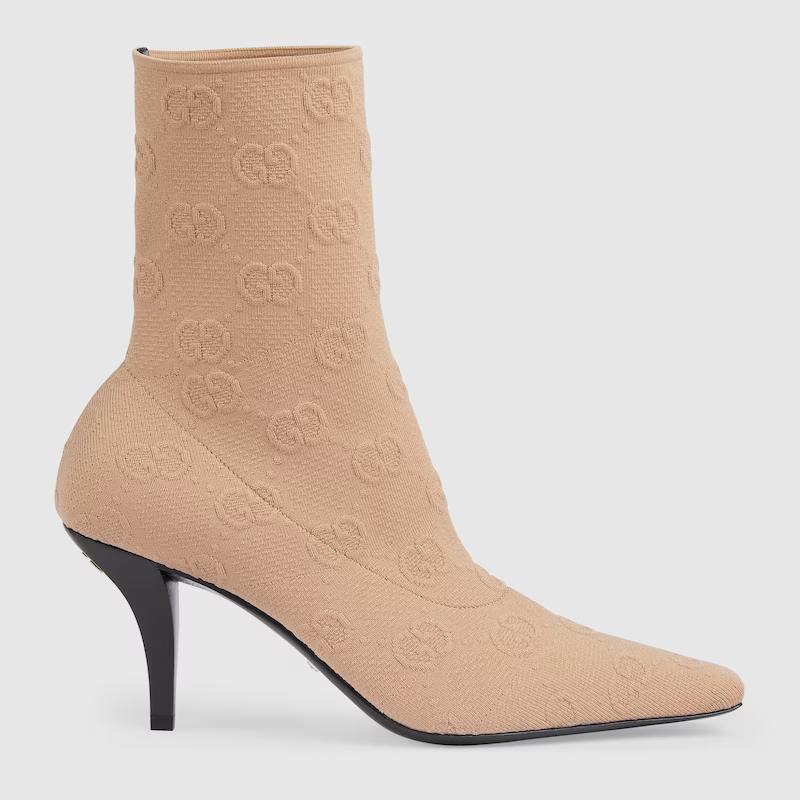 Giày Gucci Gg Knit Ankle Boots Nữ Da