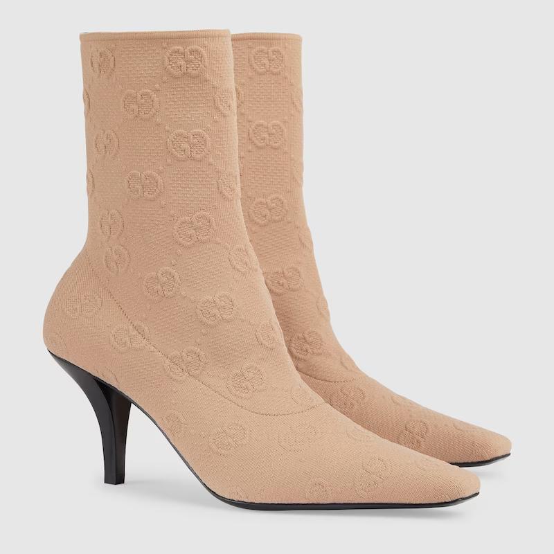 Giày Gucci Gg Knit Ankle Boots Nữ Da