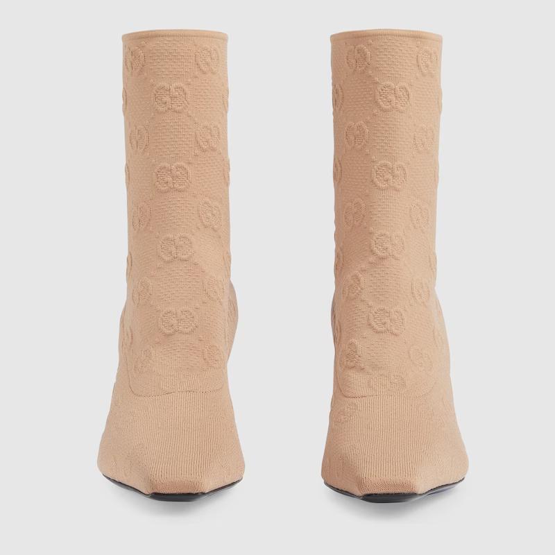 Giày Gucci Gg Knit Ankle Boots Nữ Da