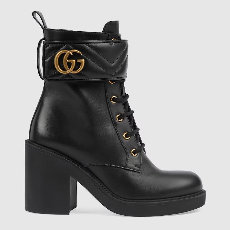 Giày Gucci Boot With Double G Nữ Đen Cao Cổ