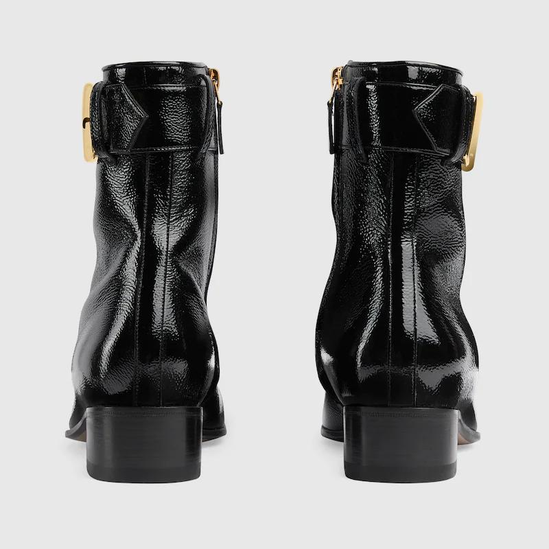 Giày Gucci Retro G Boot Nữ Đen Cao Cổ