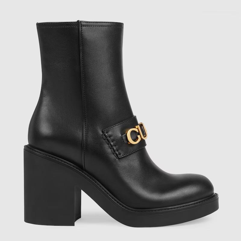 Giày Gucci Boot Nữ Đen Cao Cổ