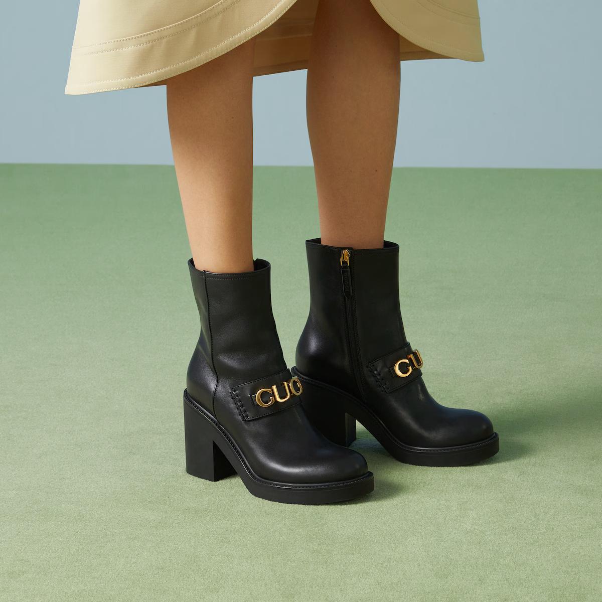 Giày Gucci Boot Nữ Đen Cao Cổ