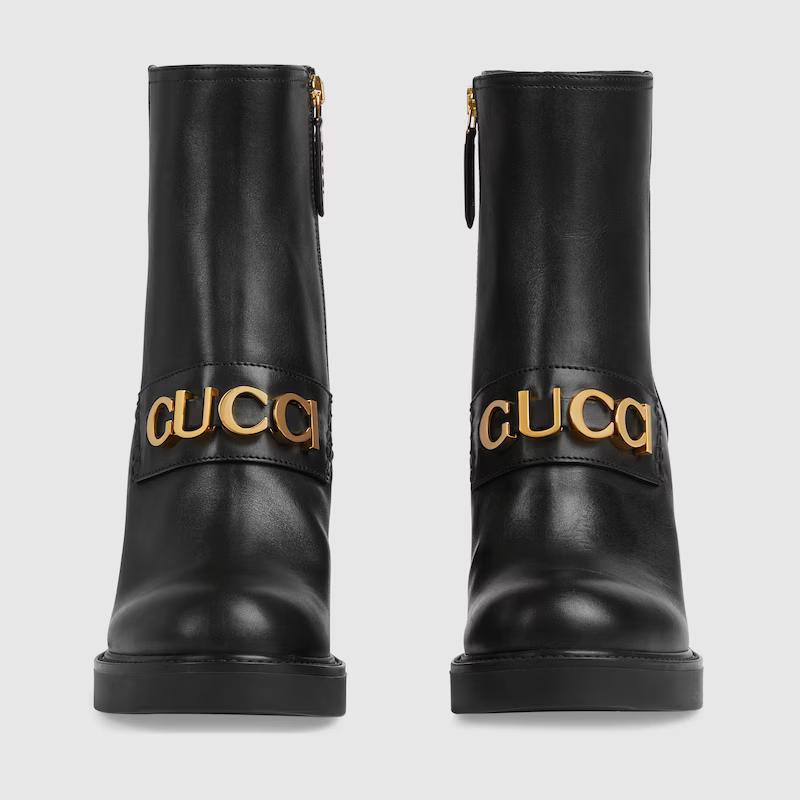 Giày Gucci Boot Nữ Đen Cao Cổ