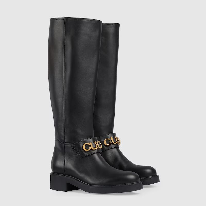 Giày Gucci Boot Nữ Đen Dài 