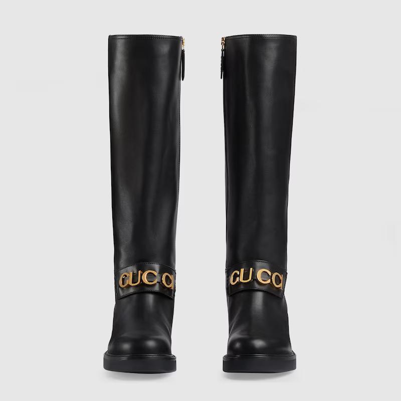 Giày Gucci Boot Nữ Đen Dài 