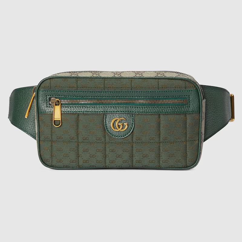 Túi Gucci Mini Canvas Small Belt Bag Nam Màu Xanh