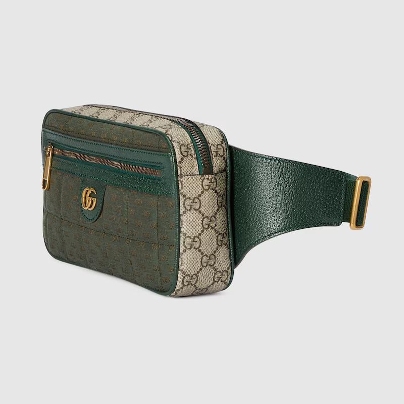 Túi Gucci Mini Canvas Small Belt Bag Nam Màu Xanh