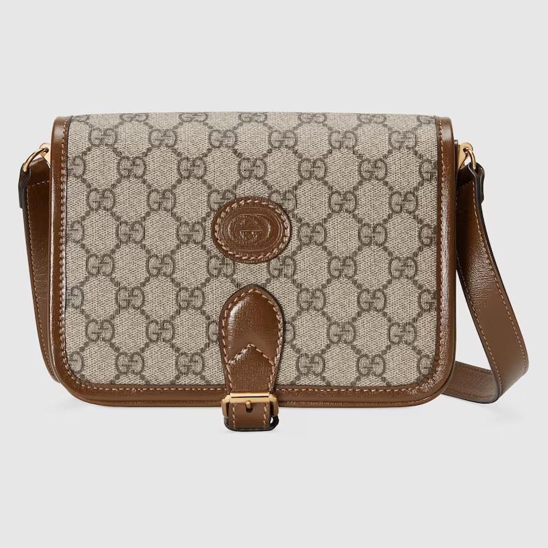 Túi Gucci Mini Shoulder Bag With Interlocking G Nam Màu Da Nâu