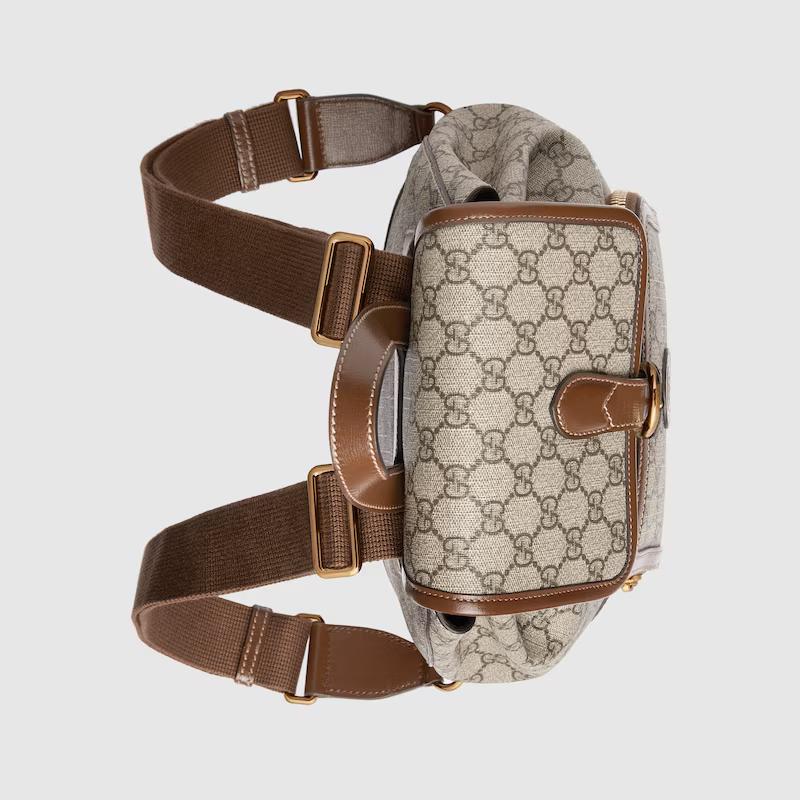 Túi Gucci Backpack With Interlocking G Nam Màu Da Nâu