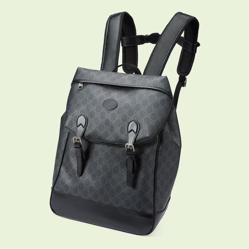 Túi Gucci Medium Backpack With Interlocking G Nam Màu Đen