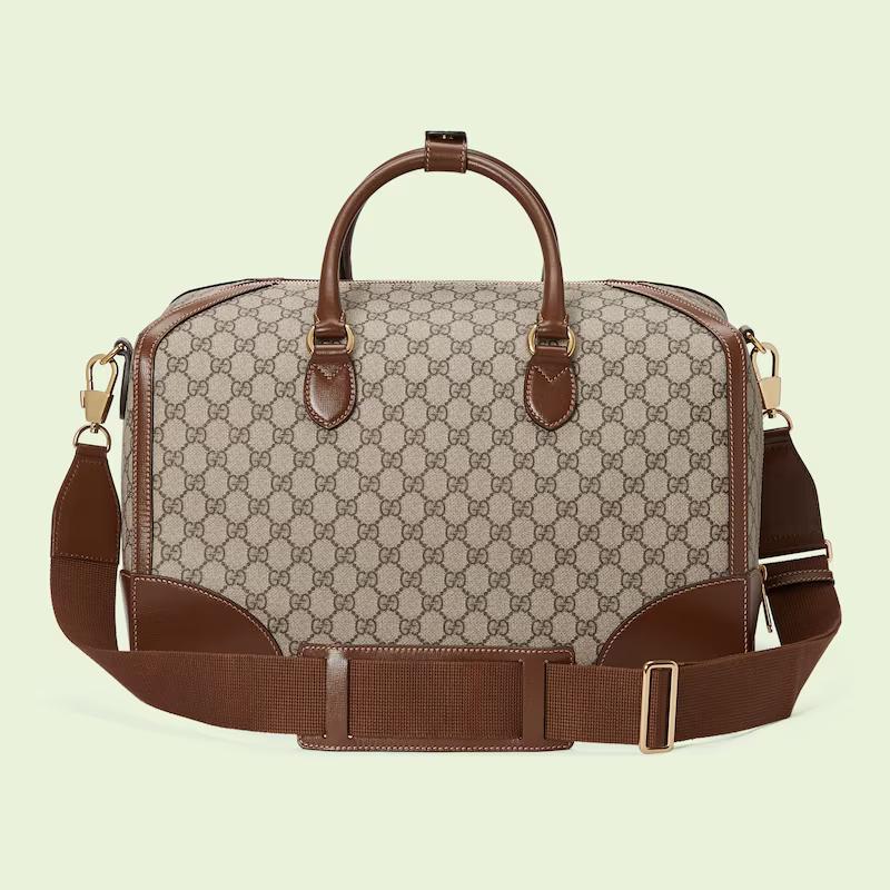 Túi Gucci Duffle Bag With Interlocking G Nam Màu Da Nâu