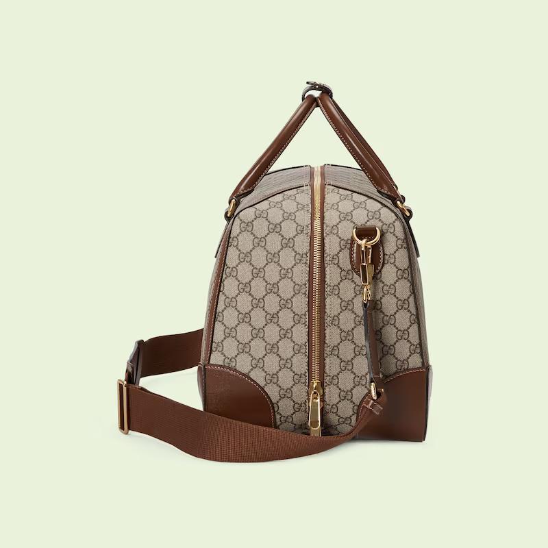 Túi Gucci Duffle Bag With Interlocking G Nam Màu Da Nâu