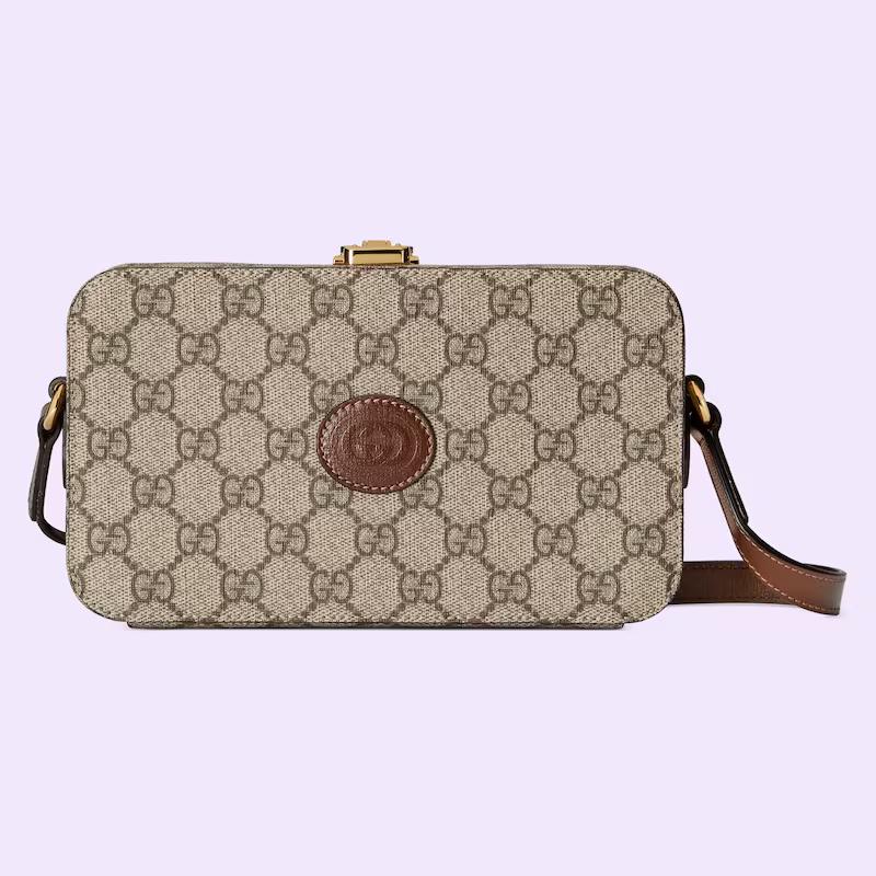 Túi Gucci Gg Mini Bag With Interlocking G Nam Màu Da 