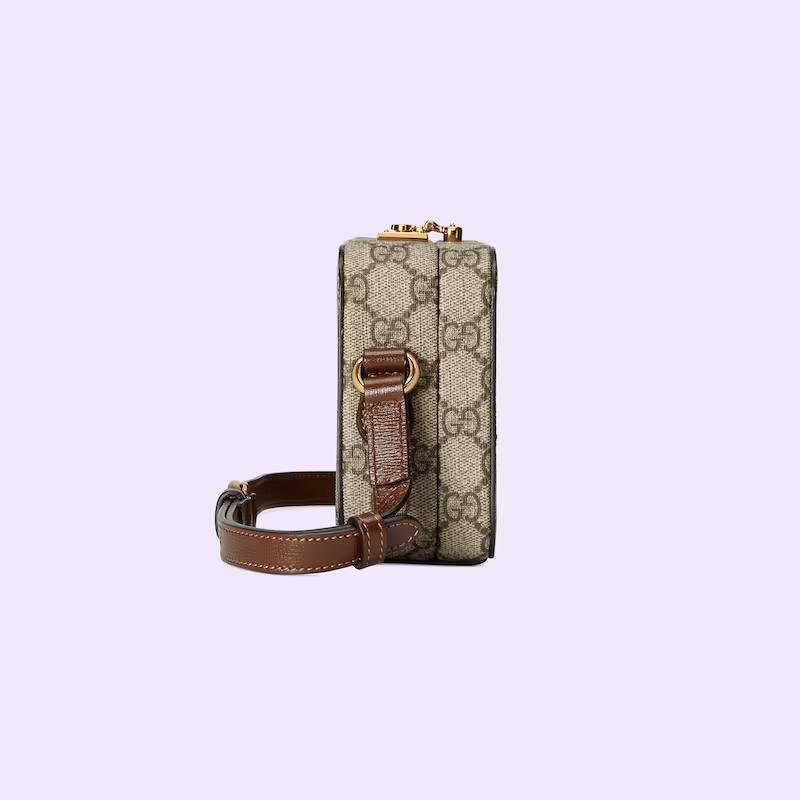 Túi Gucci Gg Mini Bag With Interlocking G Nam Màu Da 