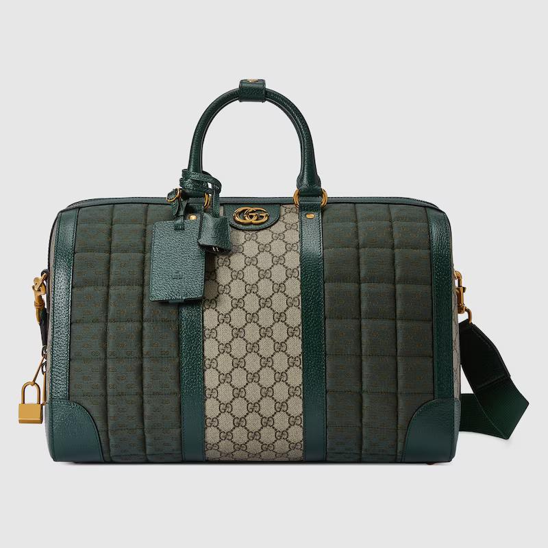 Túi Gucci Mini Canvas Small Duffle Bag Nam Màu Xanh