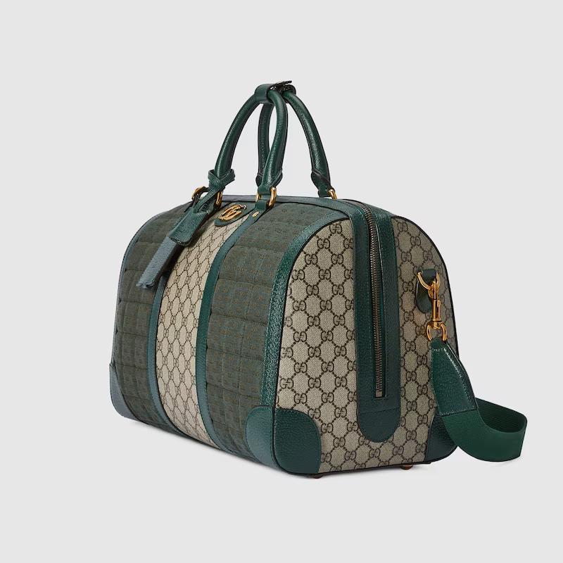 Túi Gucci Mini Canvas Small Duffle Bag Nam Màu Xanh