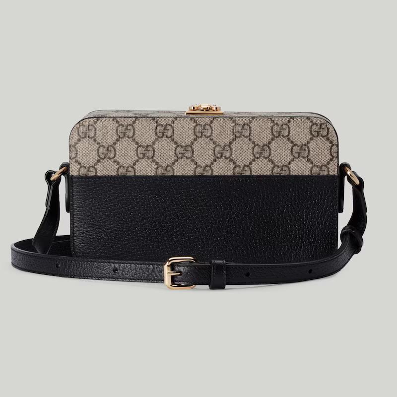 Túi Gucci Gg Mini Bag With Cut-Out Interlocking G Nam Màu Đen