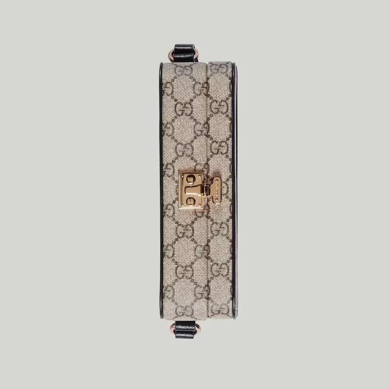 Túi Gucci Gg Mini Bag With Cut-Out Interlocking G Nam Màu Đen